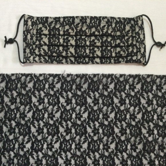 Four Black Lace Masks Beautiful Set of Four (4) Adult-size - Picture 5 of 8